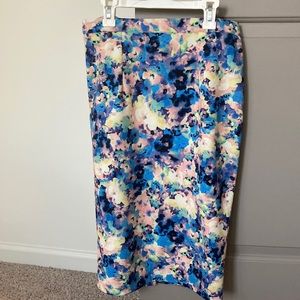 Multicolor pencil skirt
